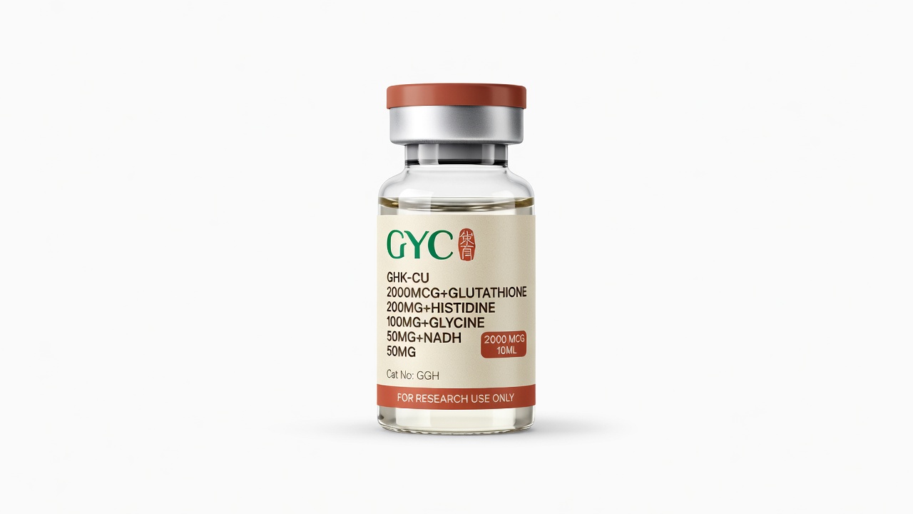GHK-CU 2000mcg+Glutathione 200mg+Histidine 100mg+Glycine 50mg+NADH 50mg 10ml vial — GYC